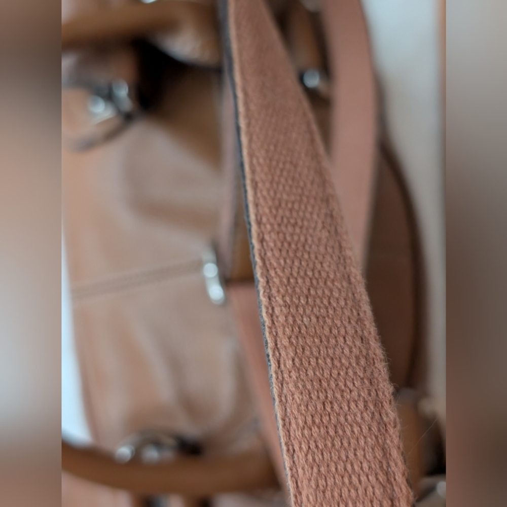 Italian Leather Brown Shoulder Crossbody Bag | Satchel by Tignanello *Imperfect - Picture 9 of 15
